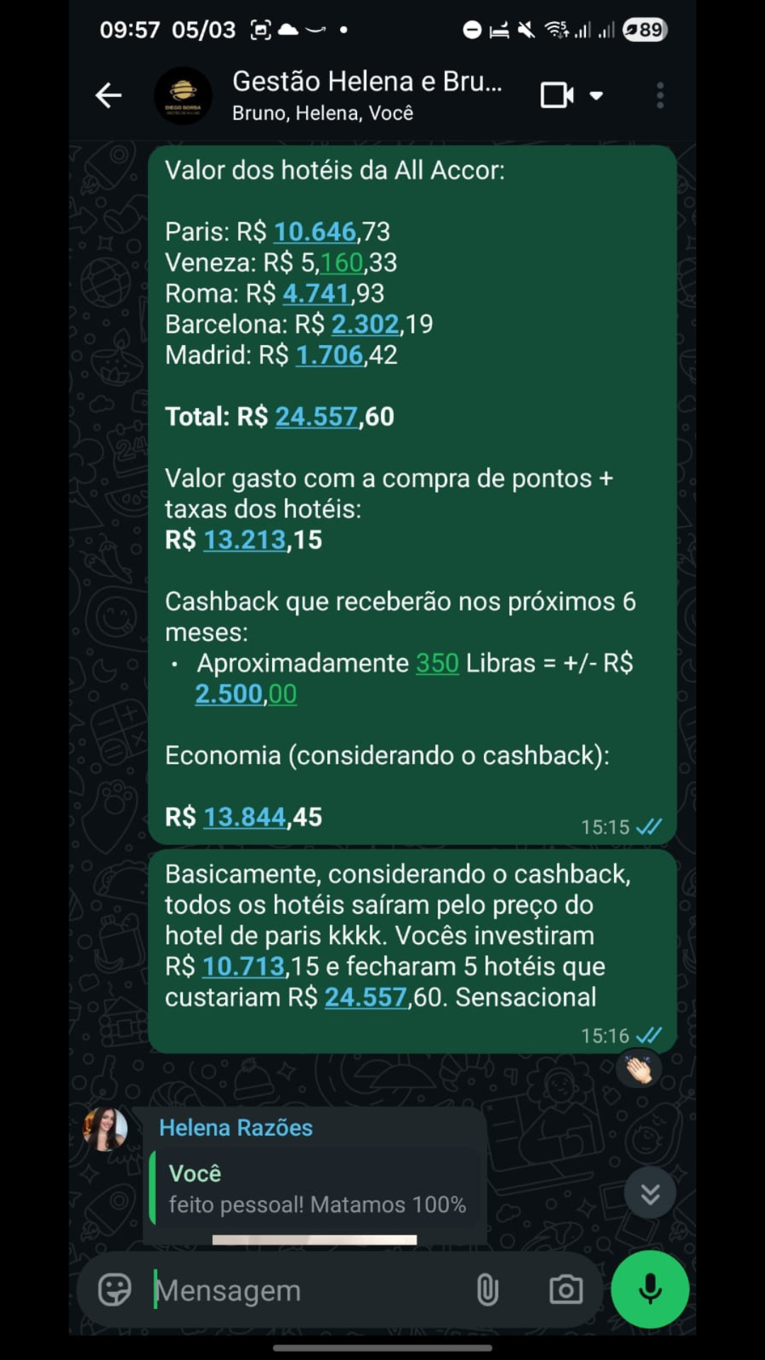 Resultado de cliente 1